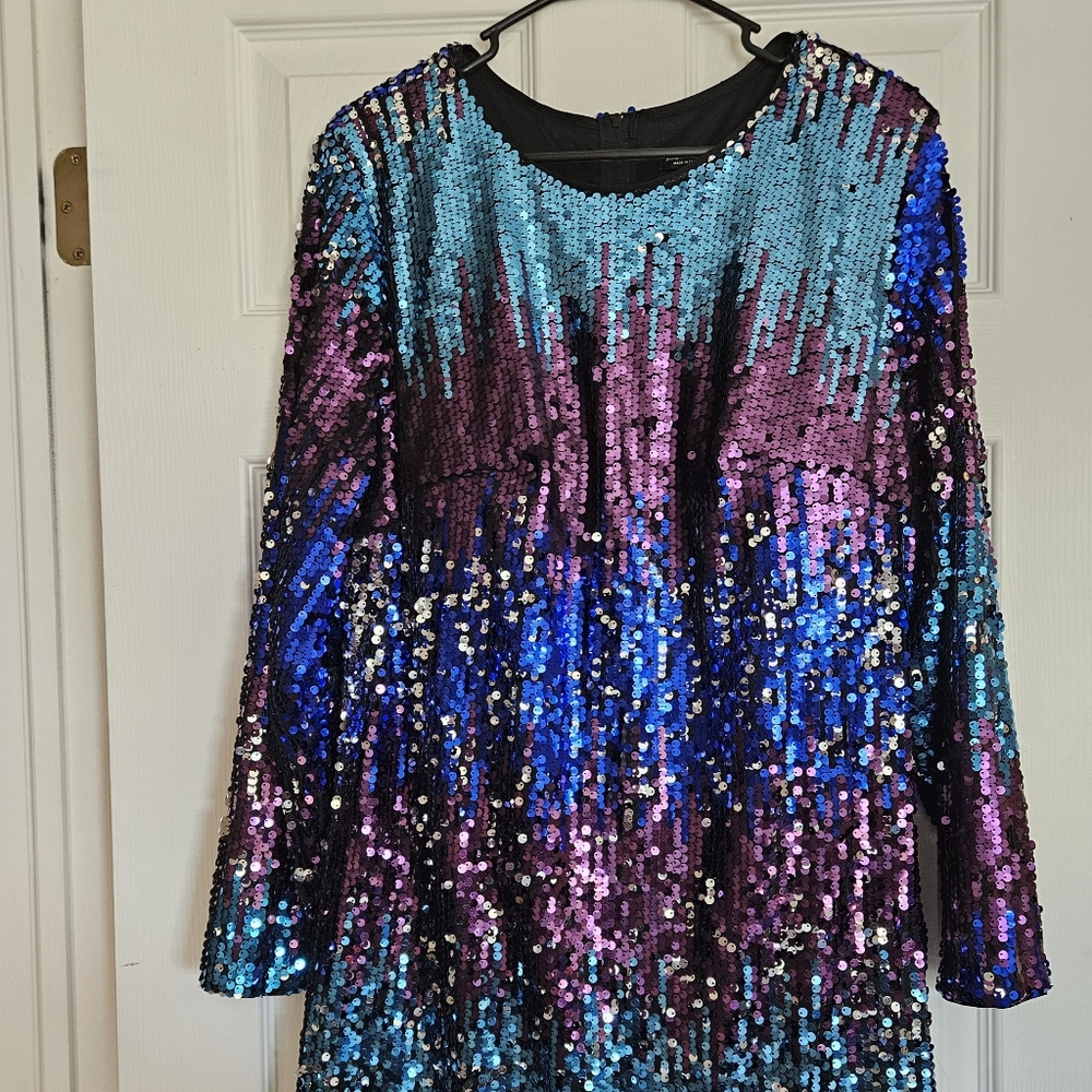 Plus size glitter sequin dress